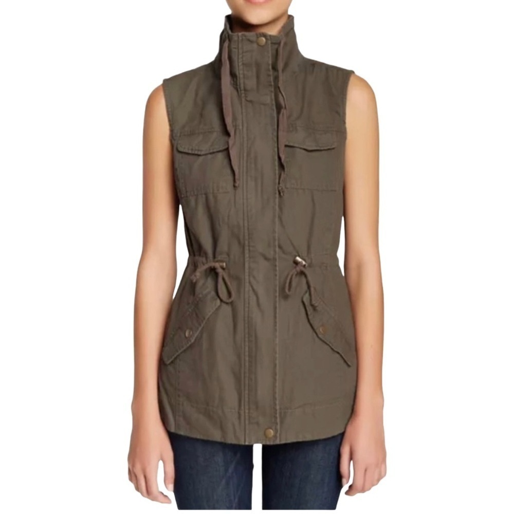 Sebby Khaki Green 100% Cotton Cargo Utility‎ Safari  Vest S